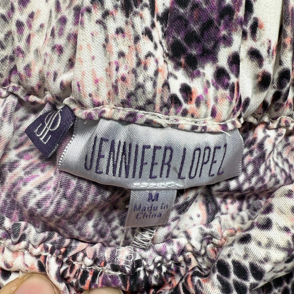 Женские штаны для бега Jennifer Lopez фиолетовый принт змеиная кожа эластичный пояс карман M - Изображение 3 из 4