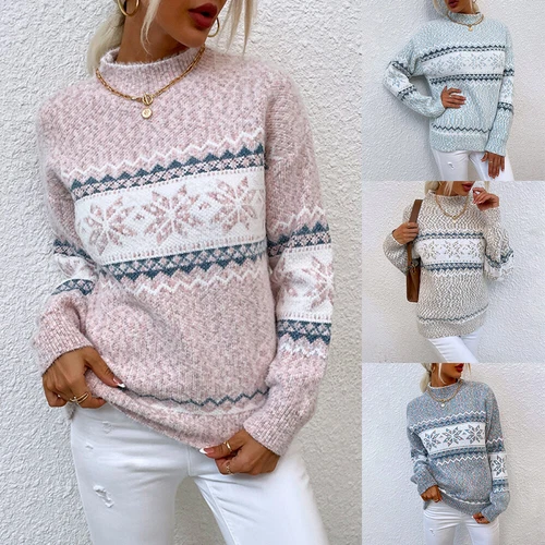 Women Weird Fish Lowell Patterned Fair Jumper Weird Loungewear Knitted Pullover* - Picture 7 of 48