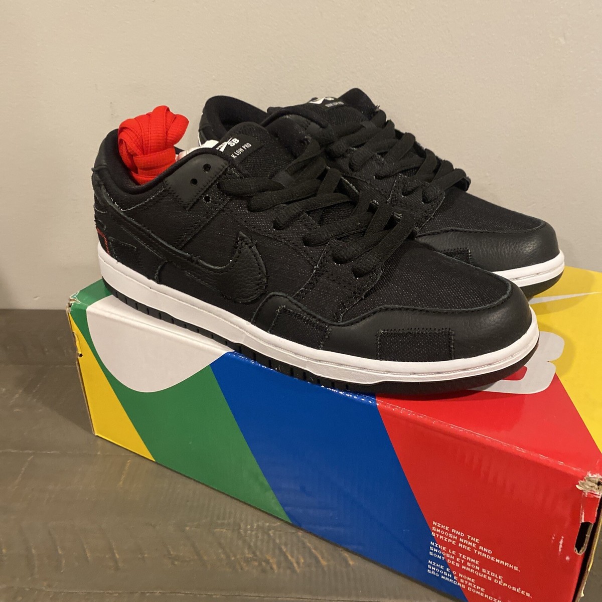 Size 8 - Nike Wasted Youth x Dunk SB Low Black Denim 194957803897
