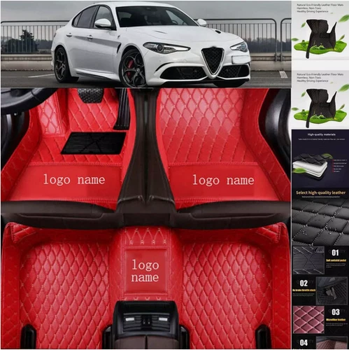 For Alfa Romeo Giulia Stelvio Car Floor Mats Handmade Custom Waterproof Carpets - Imagen 3 de 37