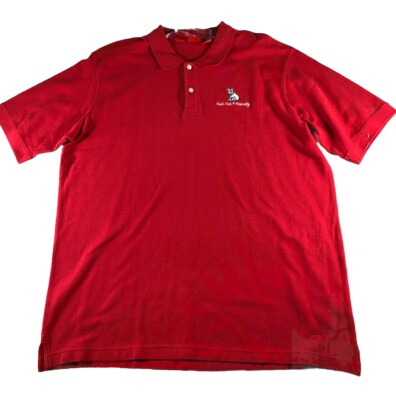 VTG Target Employee Polo Shirt Bullseye The Dog Mens XL Red