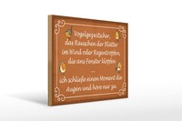 Holzschild Spruch 40X30 Cm Vogelgezwitscher Vogel Holz Deko Schild Wooden Sign