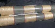 2GRAHAM & BROWN Stripe ARICA Green/Gold Vinyl•Pre Pasted•Scrub•Strip•Fade Resist