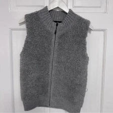 NWOT Line The Label Grey Full Zip Vest XS