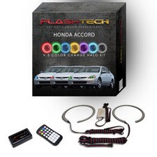 Rgb Multi Color Bluetooth Led Halo Kit For 2003-2007 Honda Accord Headlights