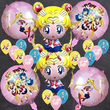 18pc Sailor moon foil latex Balloons party supplies decoration theme baby shower