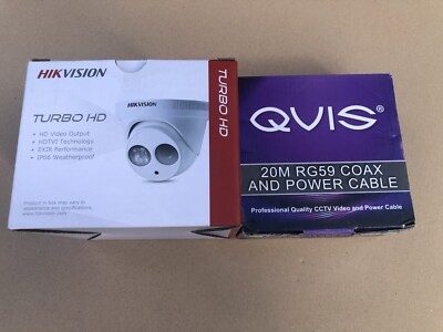 Hikvision Turbo HD 3,1mm Kamera DS-2CE56D5T-IT3 Brandneu mit Kabeln