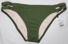Shade  Shore Women Bikini Bottoms Army Green Low Cheeky Coverage Large 12-14