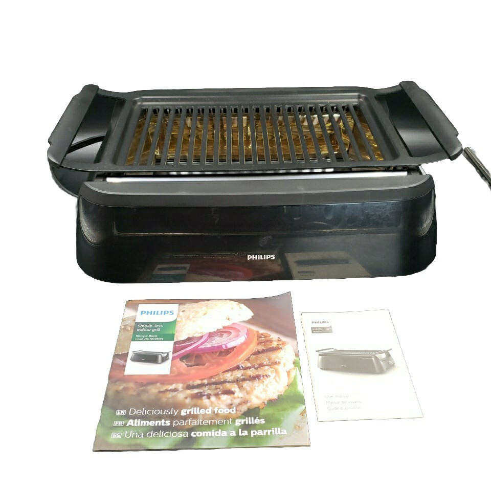 Philips Smokeless Indoor Grill Electric Model No. HD6371 Black
