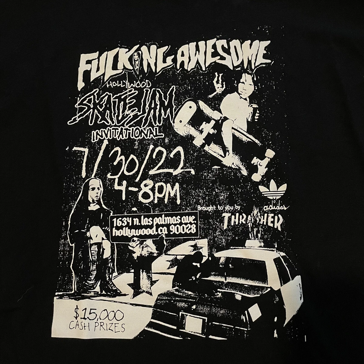FuckingAwesome 2022 Hollywood Skate Jam Shirt Mens Black Extra Large XL