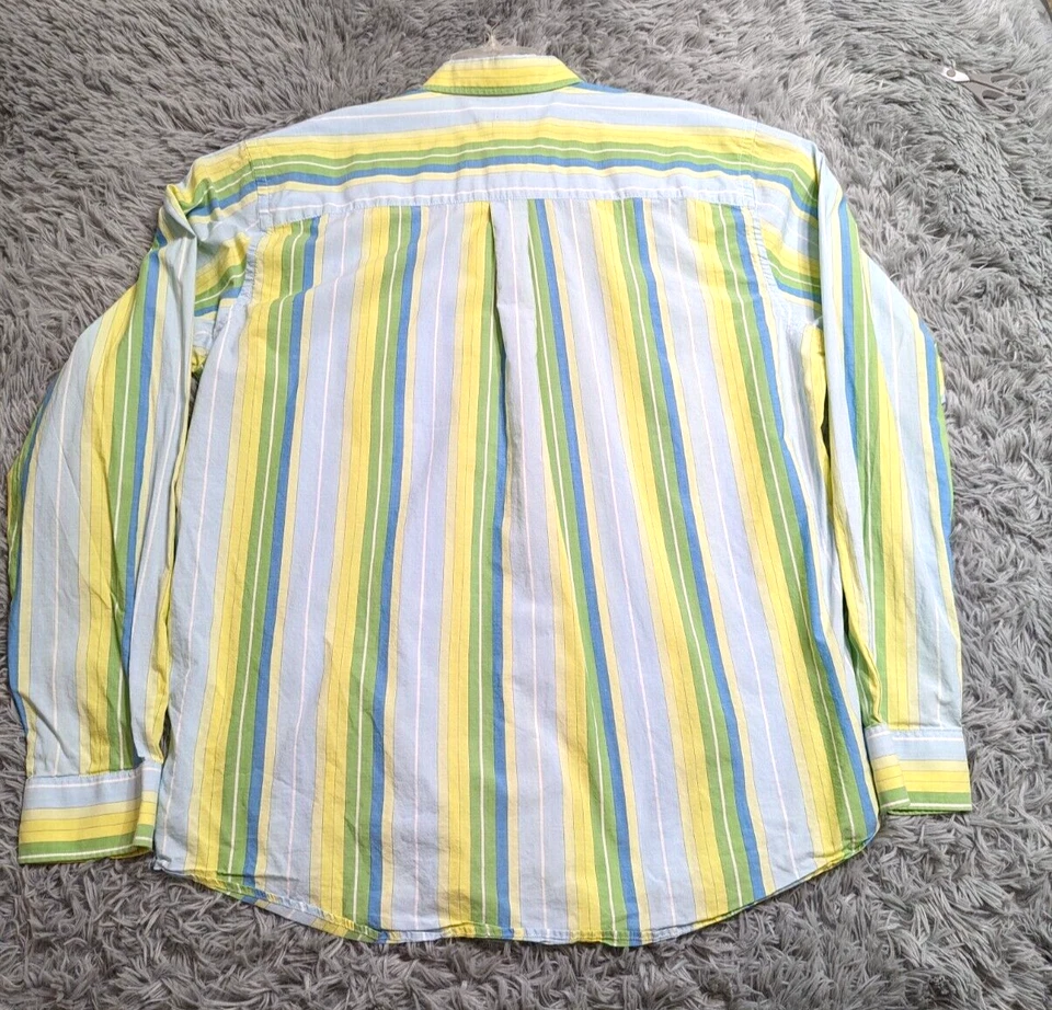 Camisa con botones Cutter & Buck para hombre talla XLT XLarge alta colorida algodón seda Foto 2 de 4