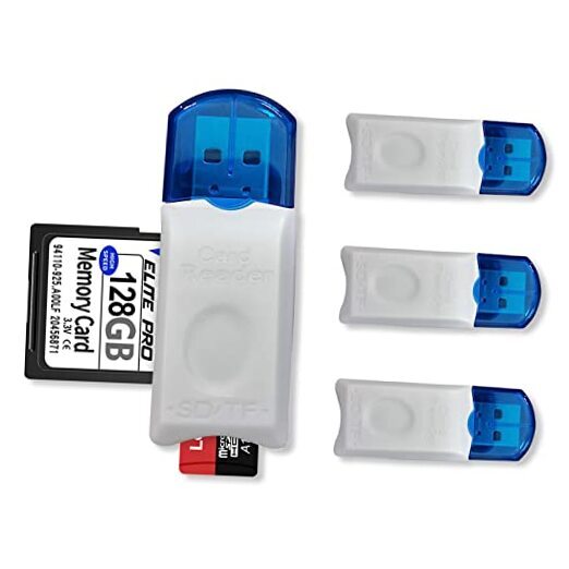 4 Pack USB SD Card Reader for PC, Micro SD Card to USB Adapter, Card Reader