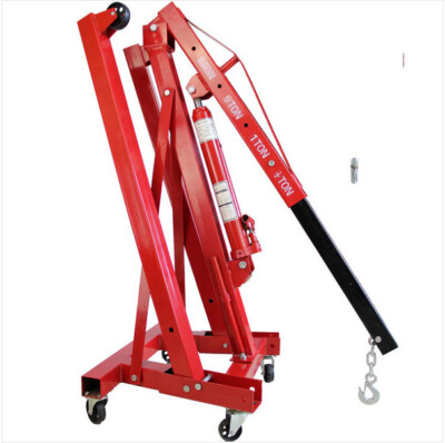 New Listing 1 PC Movable 2T/4400Lbs Professional Metal Folding Hydraulic Crane