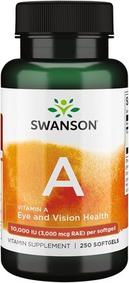 Swanson Vitamin A 10,000 IU (3,000 mcg RAE) Natural Nourishment for Bone, Skin H