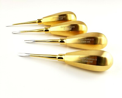 Lux Elevator Set 2 mm to 5 mm Curved German Stainless Dental Instruments 