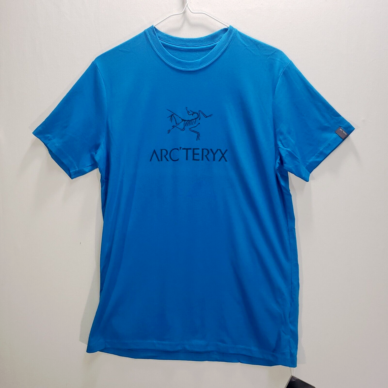 T Shirt Uomo Arcteryx Uomo PICCOLA Grande Logo Arc'teryx Arcword Blu Manica Corta NUOVA