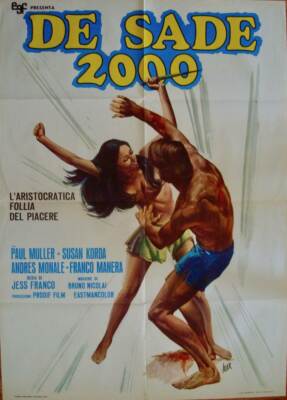EUGENIE DE SADE 2000 Italian 2F movie poster 39x55 JESS FRANCO 1973 