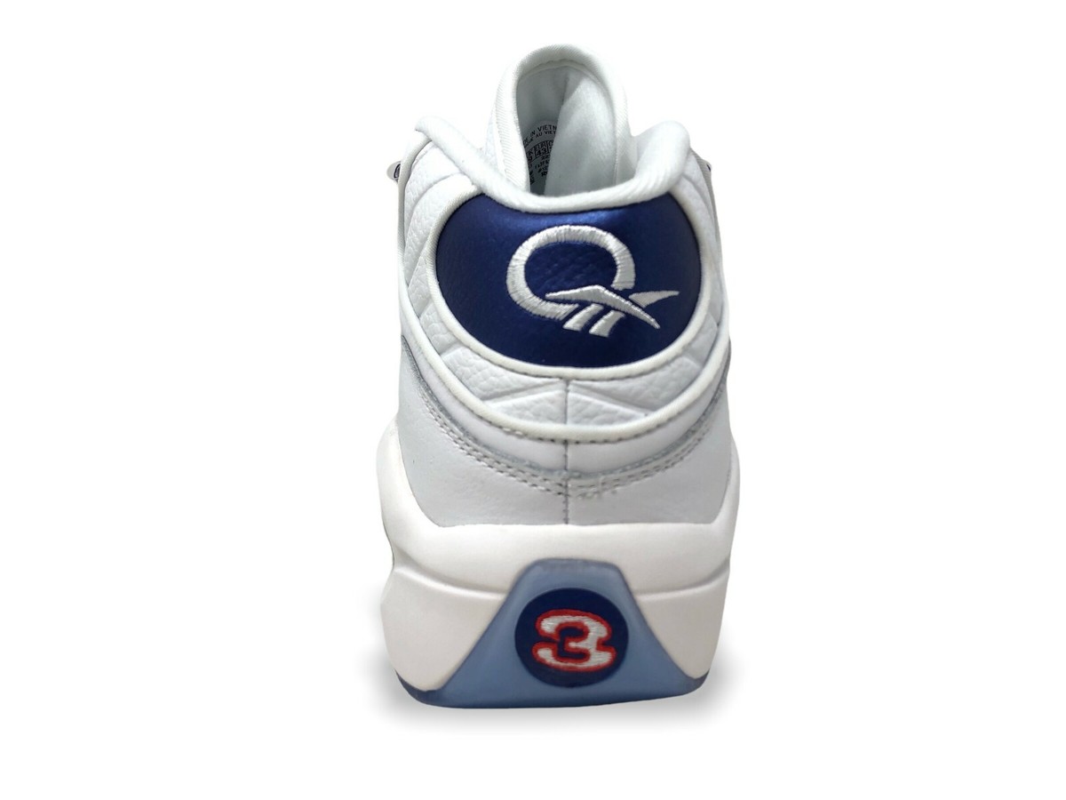 Reebok Question Mid \'Blue Toe\' 2022 White/Blue Retro Basketball Size 13 GX0227 Reebok Question Blue Toe 2022 - YouTube main image 4