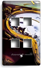 SALVADOR DALI MELTING CLOCK SURREAL ART LIGHT SWITCH OUTLET WALL PLATES HD DECOR