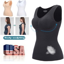 Padded Bra Camisole Vest Body Shaper Shapewear Slimming Tank Top Shaping Tops