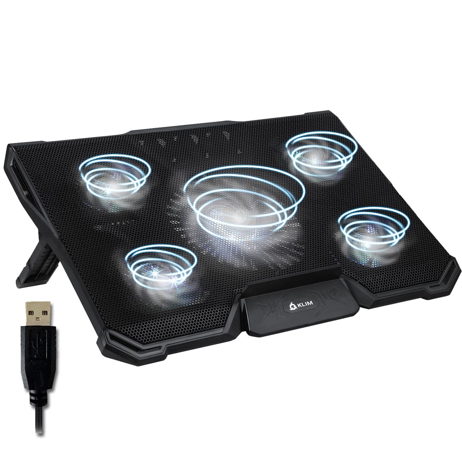 KLIM Cyclone - Base di Raffreddamento PC Portatile + Laptop Stand con 5 v