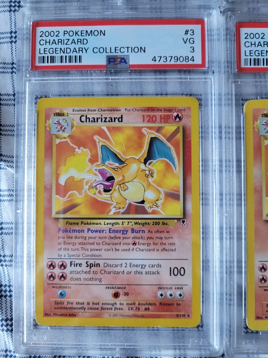 2002 Pokemon Charizard Legendary Collection PSA 1-10 Collection 10