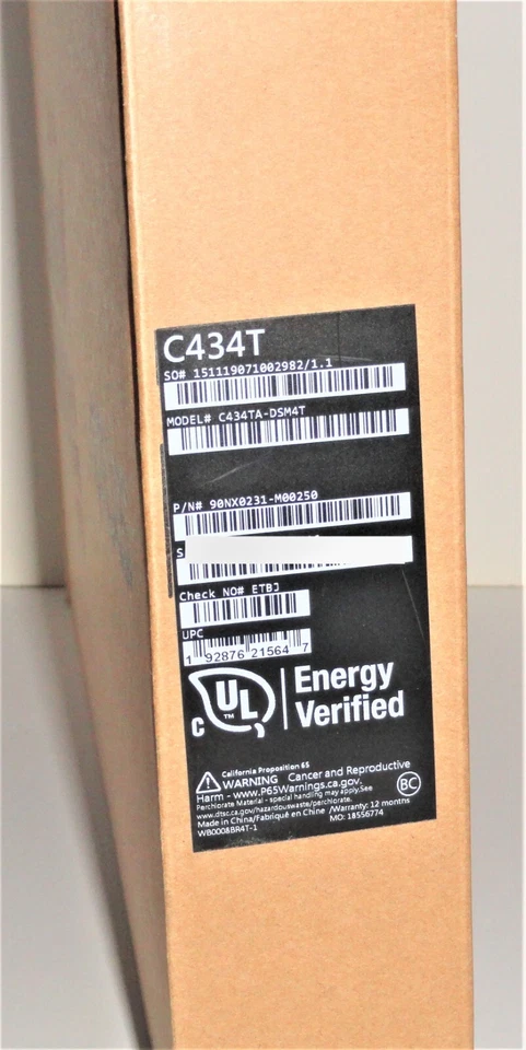 ASUS Chromebook Flip C434TA-DSM4T 14" 64GB HDD, Intel Core M3-8100Y, 4GB RAM - Image 3 of 4