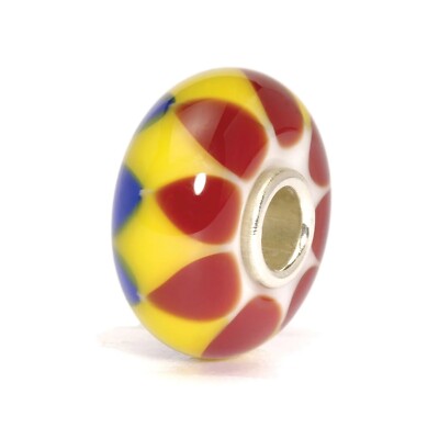 Trollbeads Elfbeads 925 Sterling Silver Core Glass Bead Red Yellow Blue CIRCUS