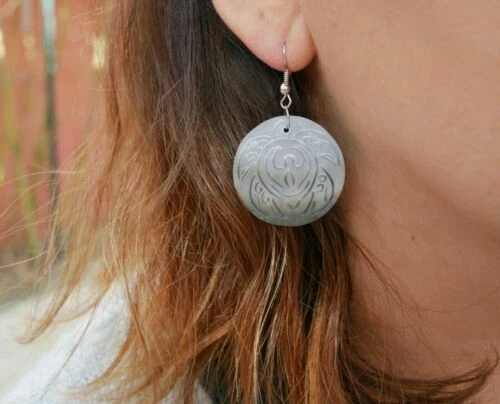 Runde Mode-Ohrschmuck Perlmutter -/- Abalone