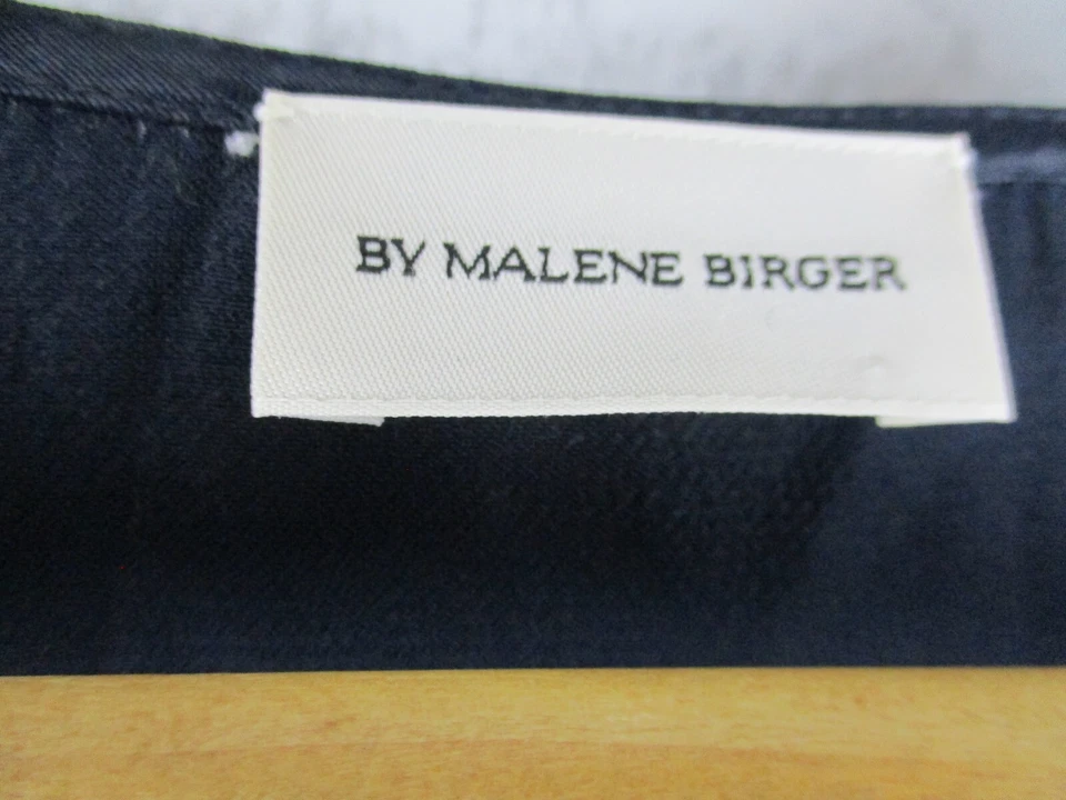 Malene Birger womens maxi dress midnight blue 38 v-neck long sleeve - Image 3 of 4