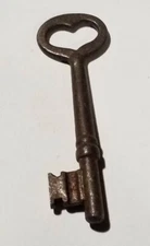 Authentic Antique Rusty Steel Skeleton Key Solid Barrel Collectible Rustic Decor