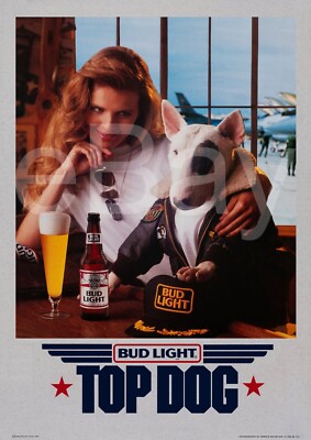 BUD LIGHT SPUDS MACKENZIE 1990 17 x 24 