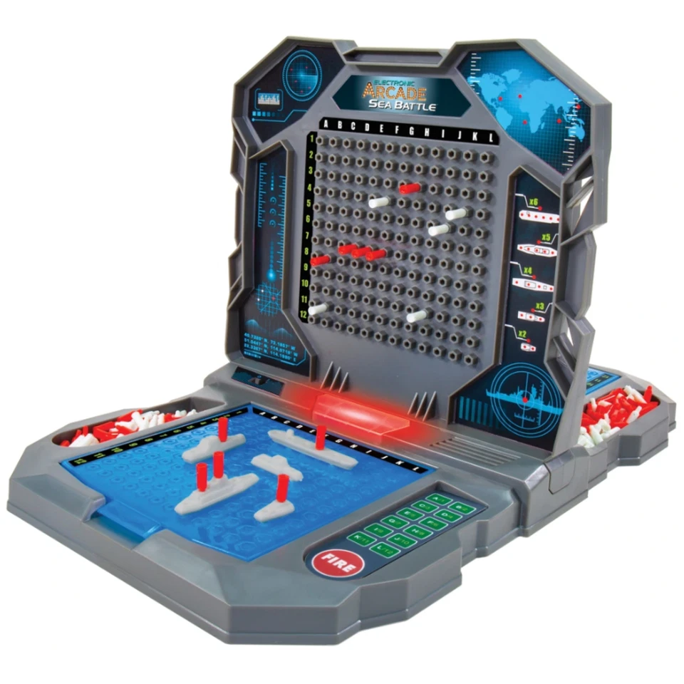 Electronic Arcade Sea Battle Ships Board Game Combat Destroy Fun Kids Family Toy - Image 2 of 3