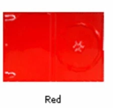 SALE! 10 14mm SOLID RED SINGLE DVD CASES W/ SLEEVE , BL72
