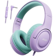 Acer Kids Headphones for School, 8594dB Limiter, 3.5mm Jack, w/Mic HK03