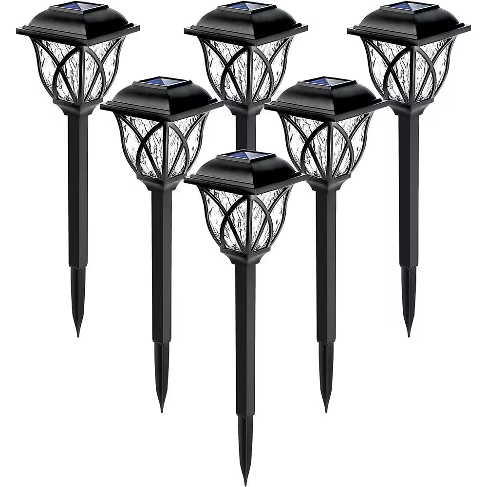 Outdoor Solar Lights, LED Solar Garden Lights, Decorative Solar Lights (6-Pack)