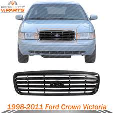 New Front Grille Assembly Black Shell Insert For 1998-11 Ford Crown Victoria