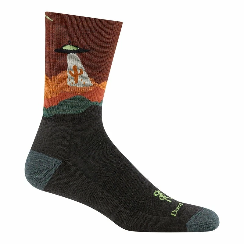 Darn Tough L Unisex USA Made Spaced Out Micro Crew Wool Blend Hiking Sock Walnut