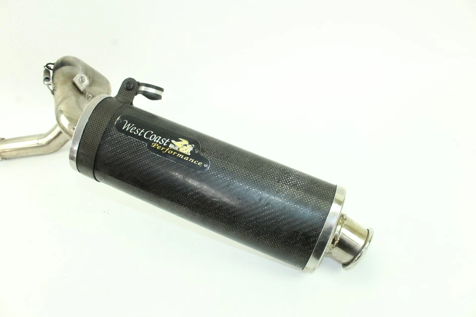 97-98 Triumph Speed Triple T509I West Coast Performance Carbono Deslizable Exhuast Foto 3 de 4