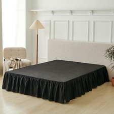 Dorm Room Bed Skirt Twin XL Extra Long 32 Drop Split Corners Microfiber