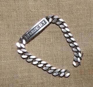 gourmette en argent massif