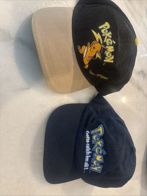 Lot of 2 Vintage Pokemon Hats Early 2000s Pikachu