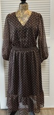 Talbots Fit & Flare Midi Dress in a Dainty Medallion print 