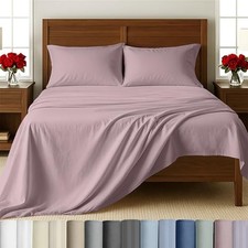 Size Sheets Set - 500 Thread Count Sateen, Natural 100 King 15 - Sepia Rose