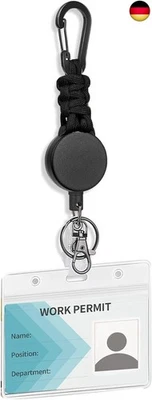 MEEKYE 1/2/3 PC Schlüsselanhänger Ausziehbar Schlüssel mit 60cm Stahlseil, Au