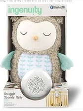 Ingenuity PLUSH soothing Toy snuggle Sounds NALLY NEW bluetooth owl 0+ baby