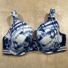 Lane Bryant Cacique Lightly Lined Full Coverage Underwire Bra Sz 38 DDD Blue