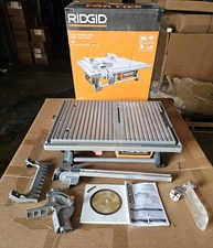 RIDGID 7 in. Blade Corded Table Top Wet Tile Saw Model# R4201