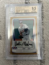 2011 Bowman Chrome Draft Austin Meadows Gold Refractor /50 BGS 9.5