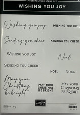 Stampin' Up Wishing You Joy Retired Stamp Set - NEW